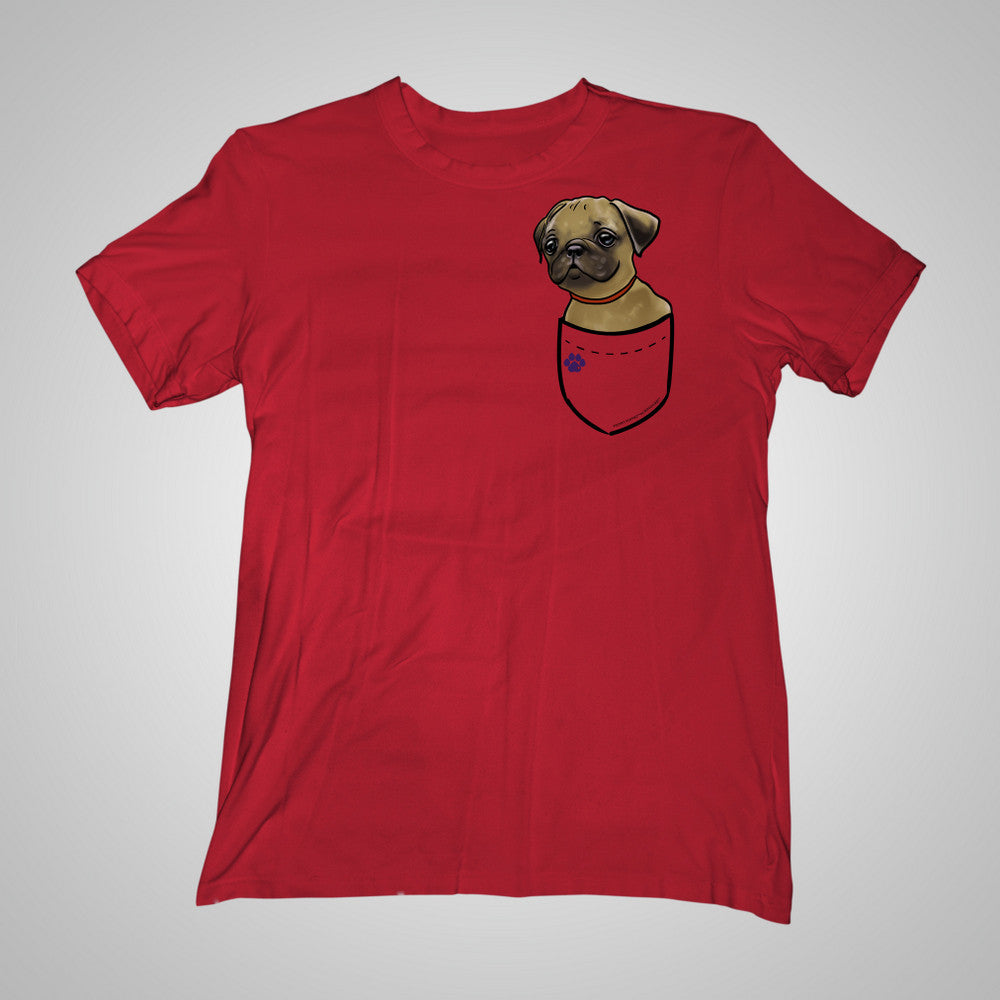 Pocket Puppiez Pug Fawn t-shirt